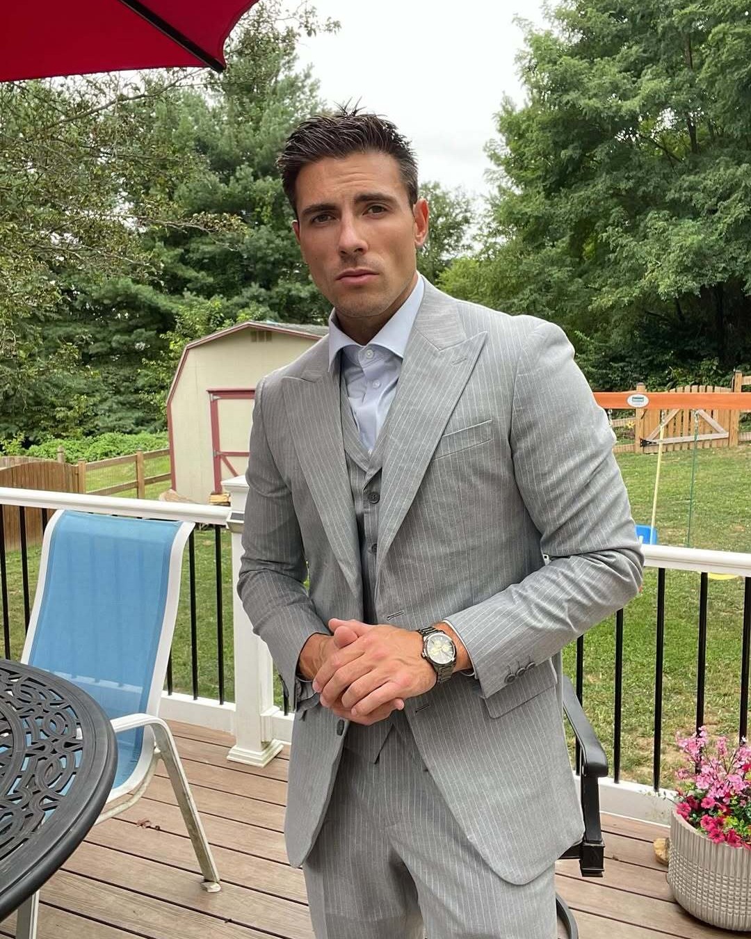 Client inspecting bespoke fabric swatches